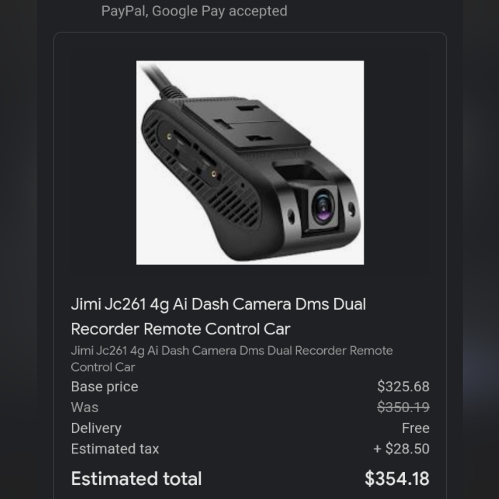 Jimi 4G dashcam
